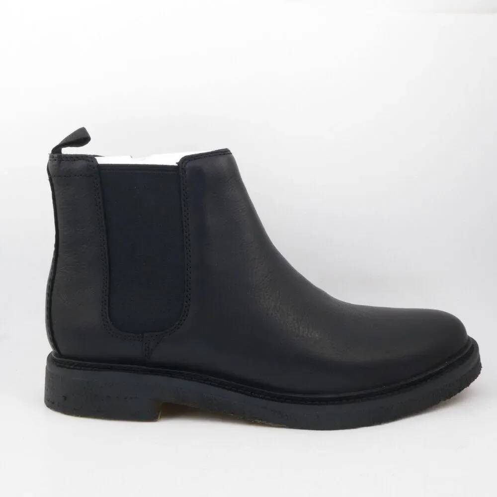 Clarks Men's US Size 11.5 M Clarkdale Easy Black Leather Chelsea Boots New